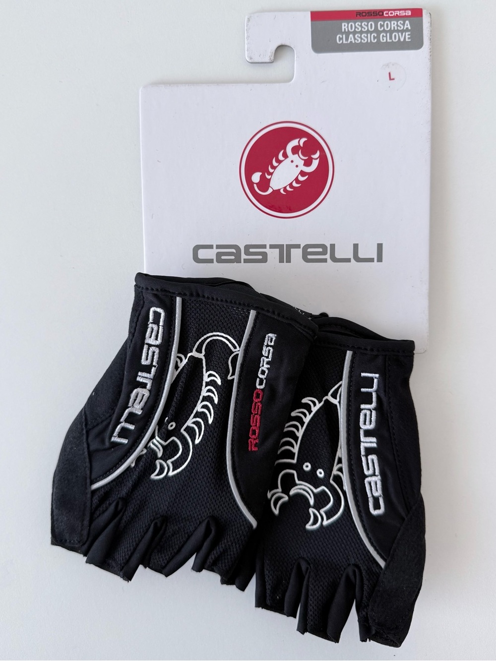 NWT Castelli Rosso Corsa Classic Cycling Gloves - Men's Large